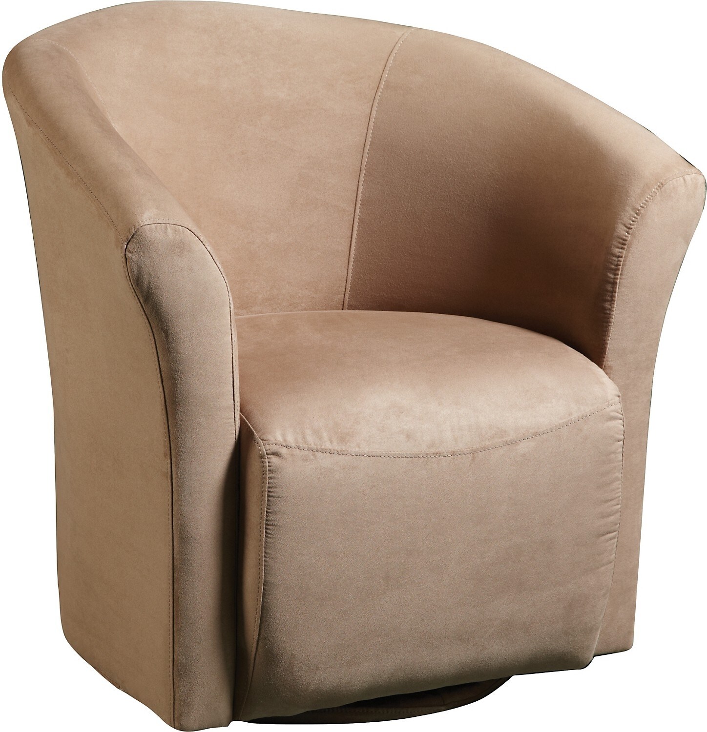 Mocha Microfibre Swivel Tub Chair | The Brick